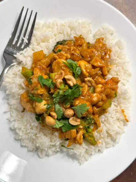 Chicken with Spicy Peanut Butter Sauce